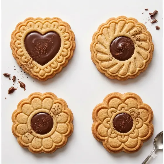 Kit 4 Cortador Marcador Bolacha Biscoito Linzer Recheado