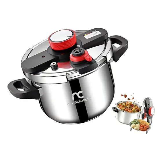 Ajuste De 3 Velocida Panela De Pressão /inox/indução 6 Litro NEXMIDIOCASA GYG-01