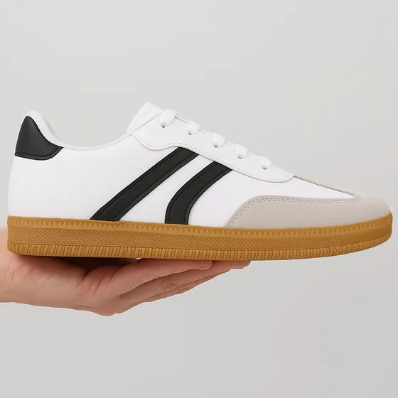 Tênis Feminino Sapatênis Moda Basic Sola Marrom Branco Preto