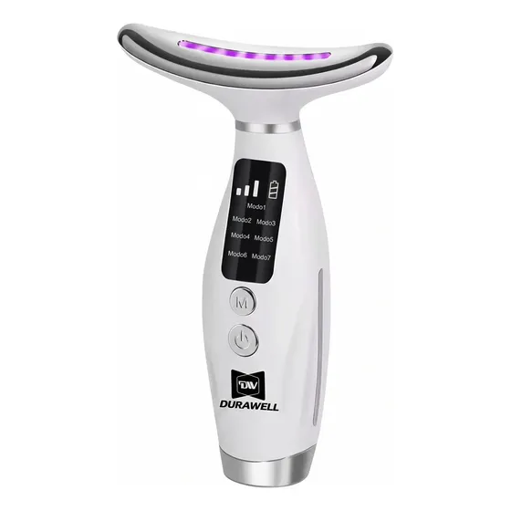Massageador De Pescoço E Rosto Led Vibração Para Rejuvenescer Firmeza Anti-rugas Aparelho Redutor De Papada Durawell HY69