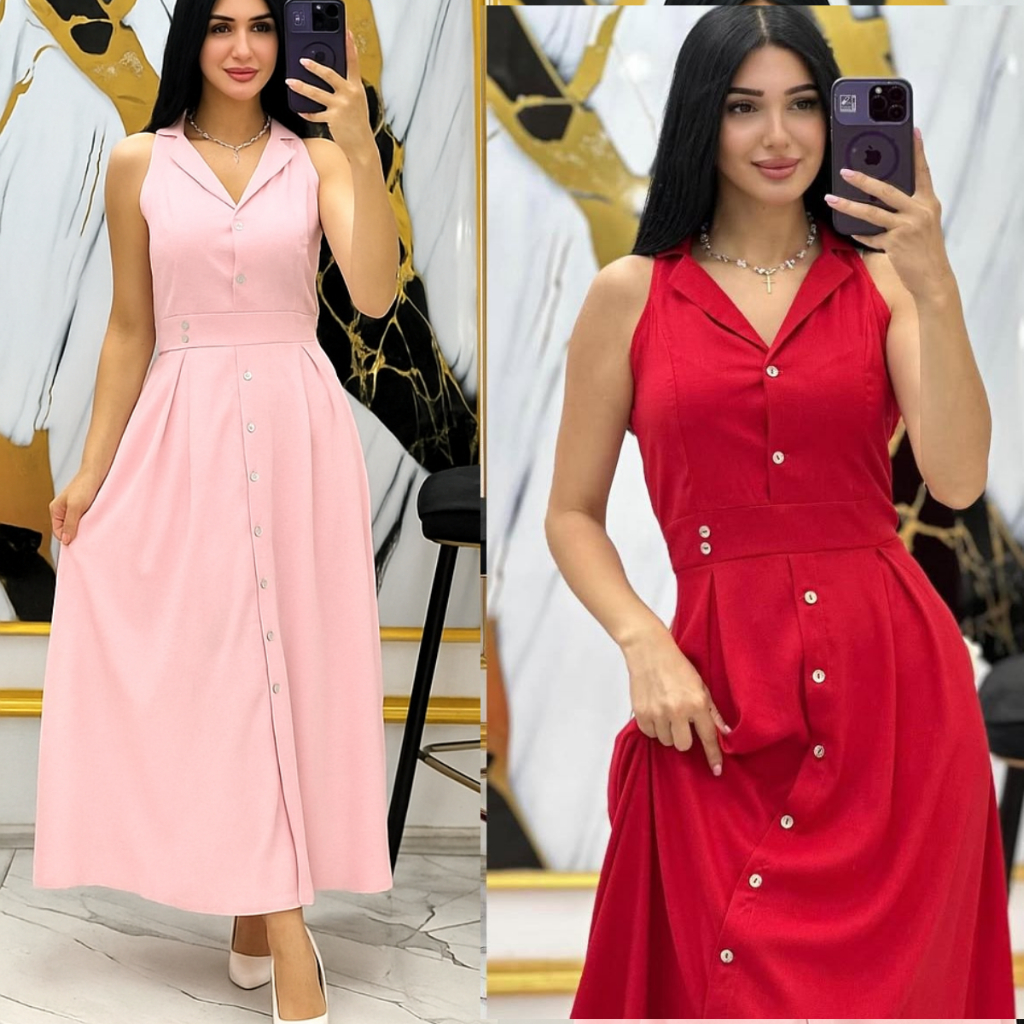Vestido Longo Estilo Chemise Midi Com Botões A Frente Tecido Marrante,Sensorialle Para Festa