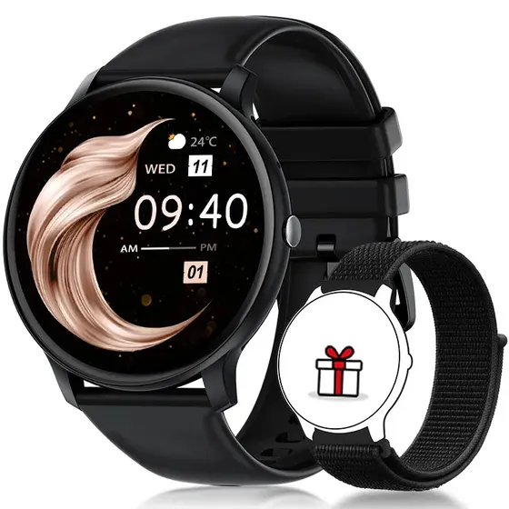 Smartwatch FoxBox BW0905 Preto com NFC e Bluetooth, Tela de 1.39"