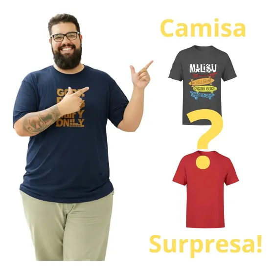 Kit 2 Camisetas Surpresa Queima De Estoque Liquidação Única