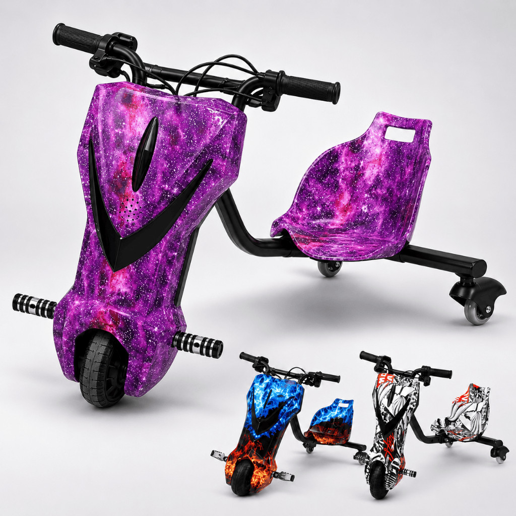 Drift Elétrico Triciclo com Led 100kg Infantil 350w