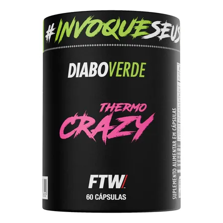 Termogênico Thermo Crazy Pote 60 cáps FTW - DIABO VERDE