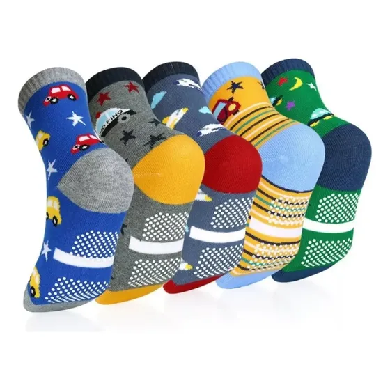 Kit 12 Meia Infantil Menino Antiderrapante Atacado Oferta
