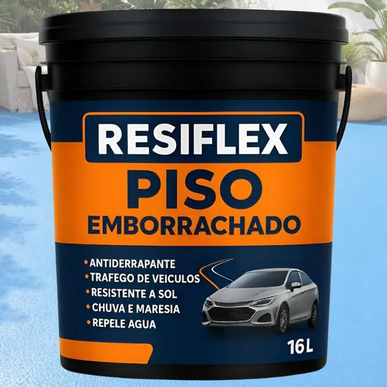 Piso Que Não Racha Nem Escorrega 16 Litros Resiflex