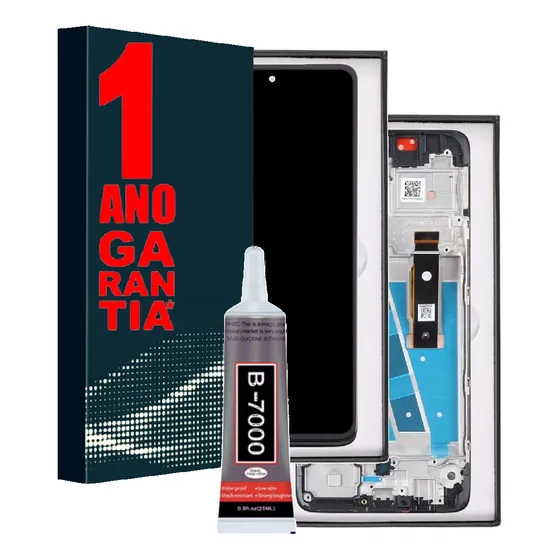 Tela Frontal Para Moto Edge 30 Display Oled Com Aro + Cola!