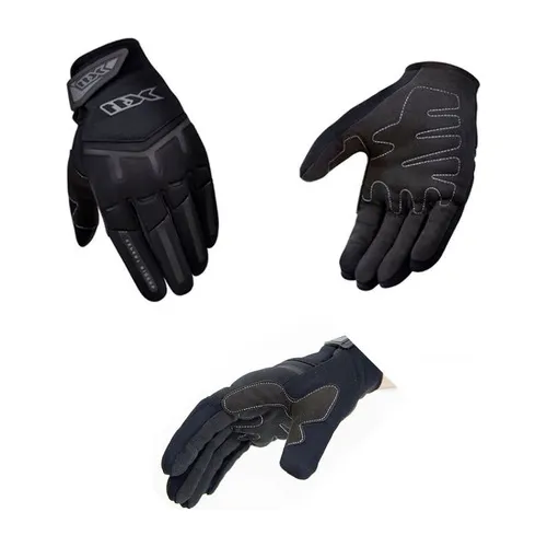 Luva X11 Fit X Motociclista Antiderrapante Preto Touch Screen Tamanho GG