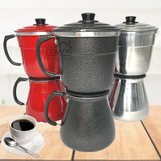 Cafeteira Italiana Semiautomática Aluminio Extra Forte Preta 1.5L Expresso