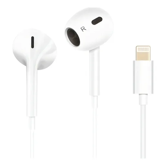 Fone De Ouvido Estéreo Para iPhone 7 8 Plus X Xr 11 12 13 14 Cor Branco