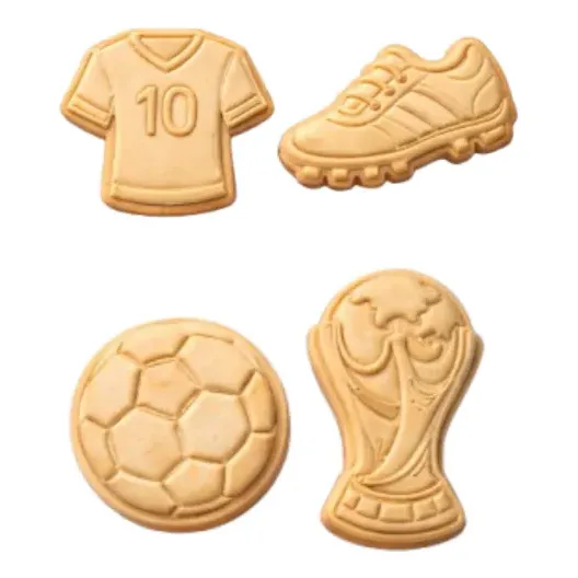 Kit 4 Cortador Marcador Bolacha Biscoito Futebol Time Socer