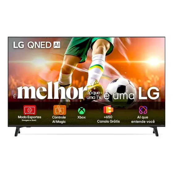 Smart TV 4K LG QNED 50” Polegadas, Processador A7 AI Gen 8, WebOS 25 e Wi-Fi - 50QNED70ASA