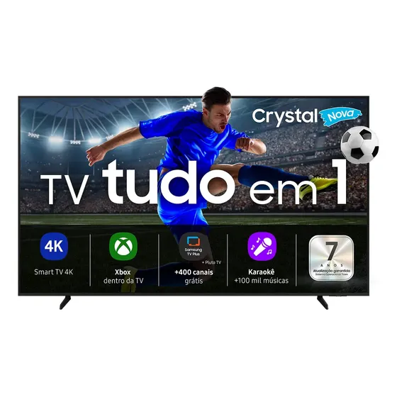 Samsung Smart Tv 65 Crystal Uhd 4k U8600f 2025, Xbox Cloud Gaming, Canais Gratuitos, Alexa