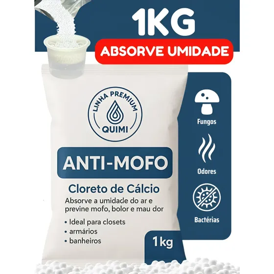 Cloreto De Cálcio 1 Kg Refil Antimofo Granulado Bolinhas 1kg