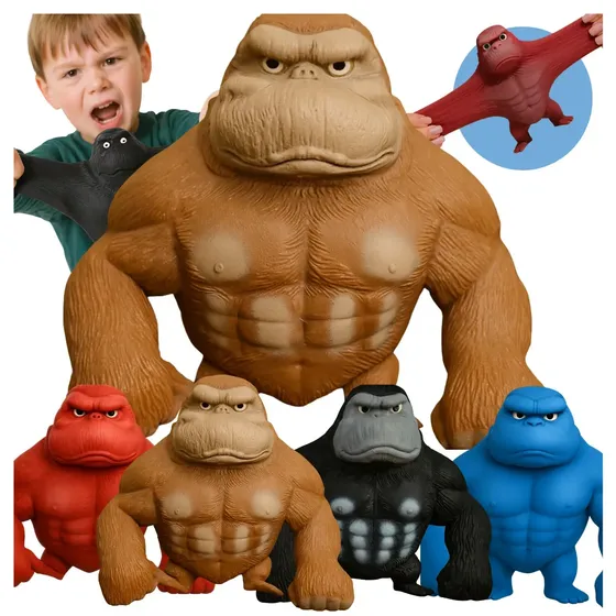 Gorila Estica Brinquedo Esmaga Fidget Toys Anti-stress Macaco Aperta Antiestresse Elástico Sensorial Indestrutível