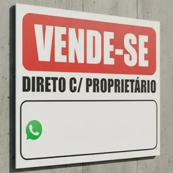 Placa Vende-se Casa Terreno Apartamento 30x23cm Com Caneta