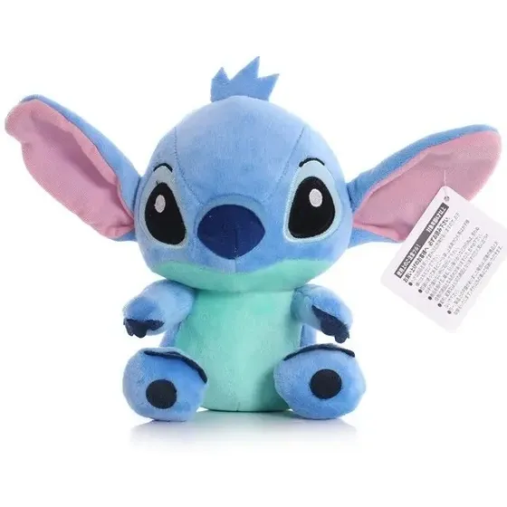 Brinquedo Pelúcia Lilo Stitch 18cm Com Ventosa Disney Lindo Cor Azul