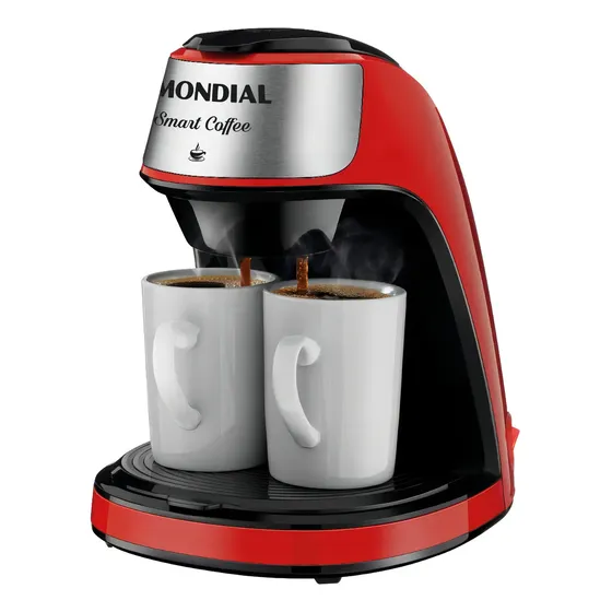 Cafeteira Elétrica Mondial Smart Coffee Cor Vermelho/inox 220v