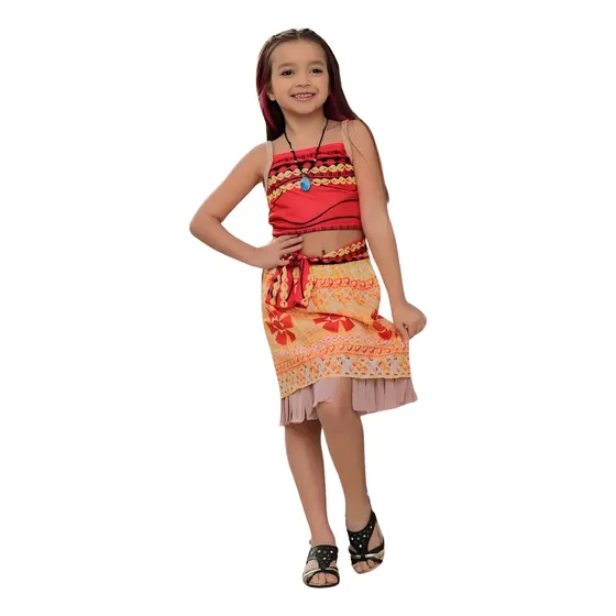 Fantasia Moana Inafantil + Colar Luxo Liquidação**$