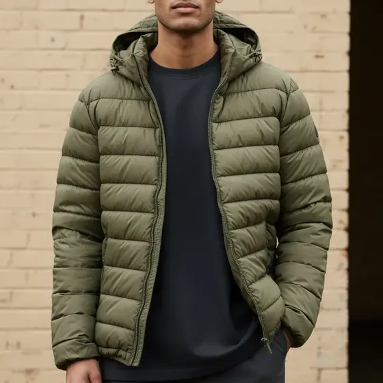 Jaqueta Masculina Forrada Com Pelo Bobojaco Puffer Moto