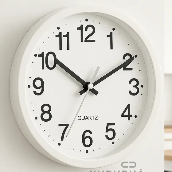 Relógio De Parede Decorativo Grande 30cm White Moderno Silencioso Marca Kururuá