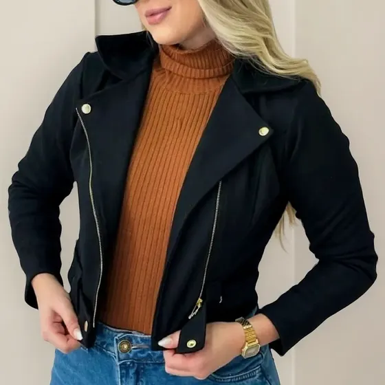 Jaqueta Suede Feminina Moda Inverno