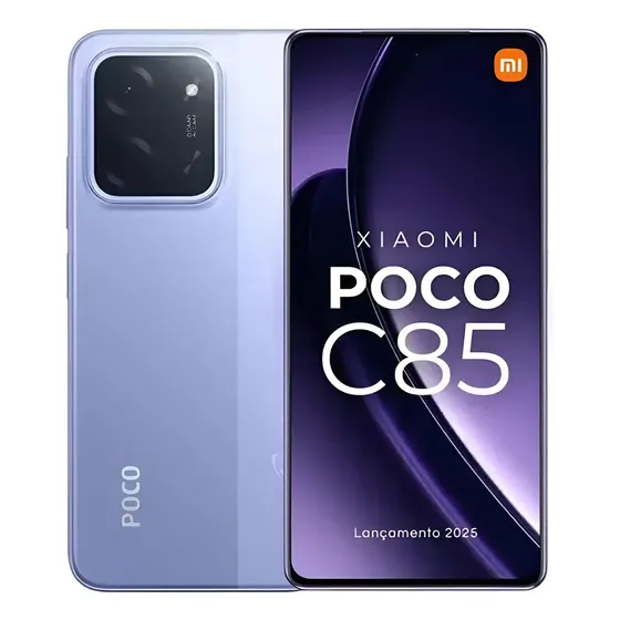 Smartphone Poco C85 4g 8gb 256gb Nfc 120hz 6000mah Bluetooph Lilás