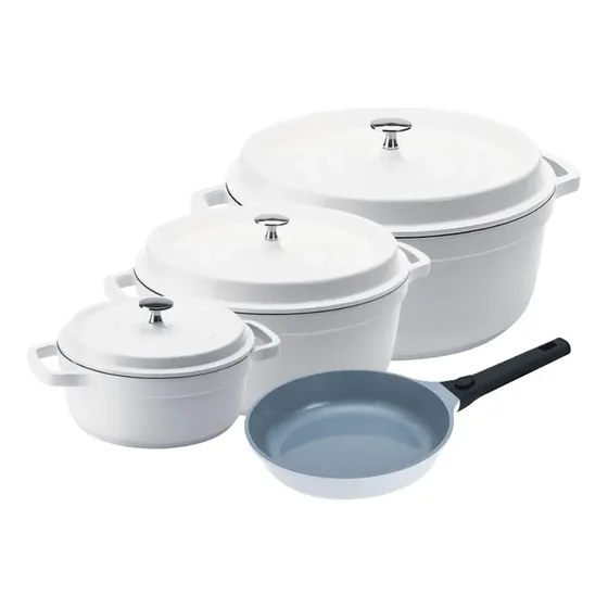 Kit Conjunto 3 Caçarolas E Frigideira Hercules Ceramico