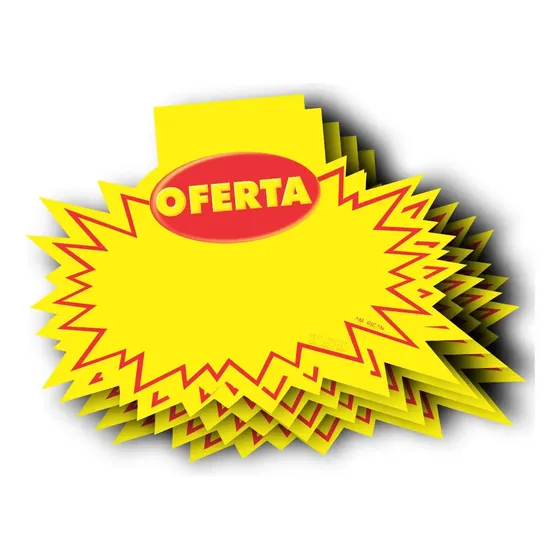 100 Splash Cartaz Oferta Promoção 10x15cm Pequeno Placa Amar