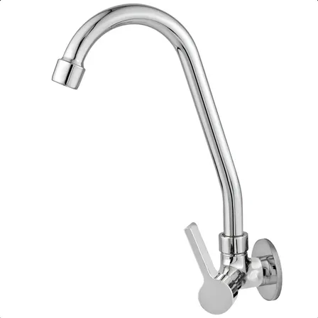Torneira De Cozinha De Parede Bica Móvel Pia Metal Cromado