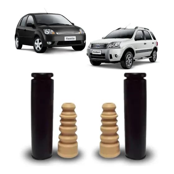 Kit Batente Coifa Amortecedor Traseiro Fiesta Ecosport 03/12