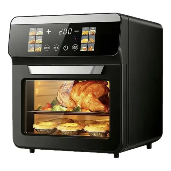 Fritadeira Elétrica Air Fryer Oven Digital 12 Litros Visor Glass e Redstone Preto