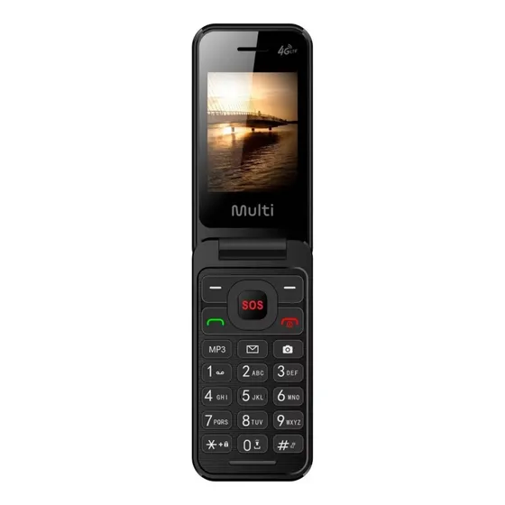 Multilaser Flip Vita Dual SIM 32 MB preto 32 MB RAM