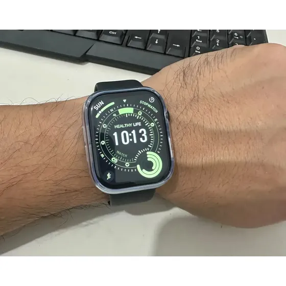 Relógio Smartwatch Microwear S11 Série 11 Cor Preto 47mm Amoled Nfc Gps Whatsapp - Lacrado