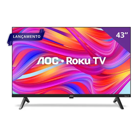 Smart TV 43" FULL HD AOC Roku TV 43S5045/78G HDMI 1 USB Wifi
