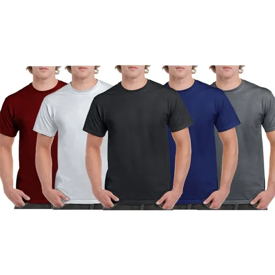 Kit 5 Camisas Masculina Camisetas Básicas Plus Size Premium