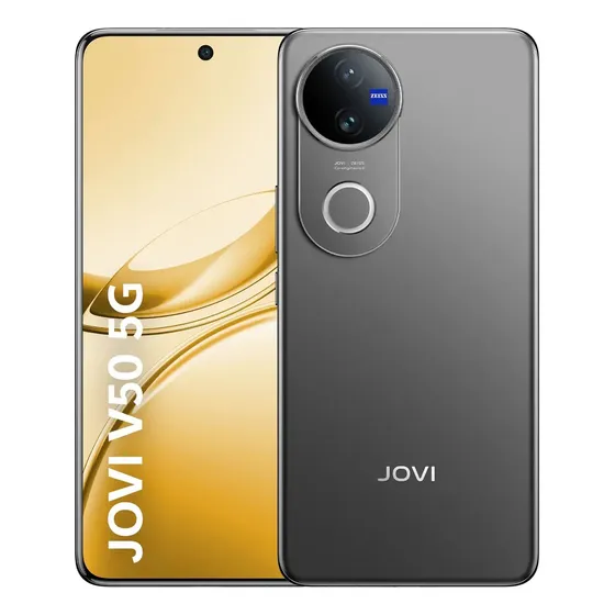 Smartphone JOVI V50 5G 512GB 12GB RAM Câmera 50MP Snapdragon 7 Gen3 Bateria 6000mAh - Preto Acetinado