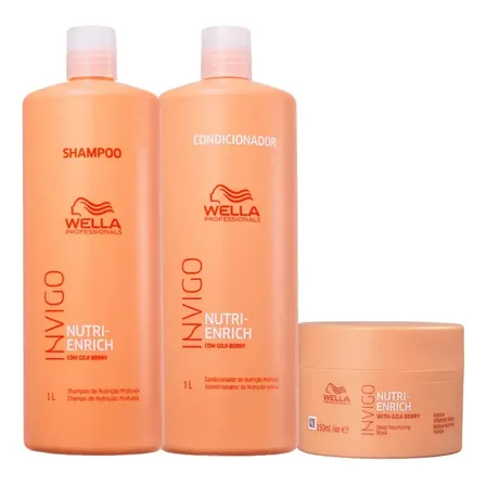 Wella Invigo Nutri Enrich Sh E Cond 1l, Máscara 150ml