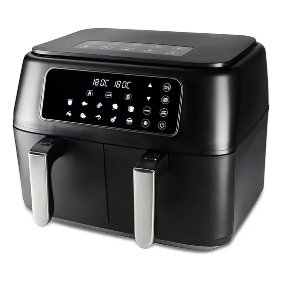 Fritadeira Elétrica Air Fryer Hamilton Beach Dual, 8 Litros e Painel Digital com 12 Funções Pré-Programadas