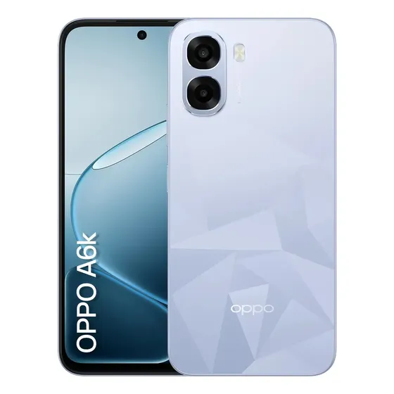 Smartphone OPPO A6k 256GB 4GB RAM Física e 8GB RAM Virtual Bateria 6100 mAh Câmera AI 50MP NFC Azul Cristal