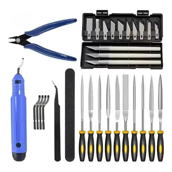 Kit 32 Acessórios De Impressão 3d Ferramentas Lixas Estilete