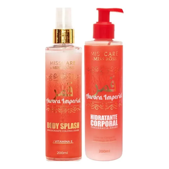 Kit Body Splash + Creme Hidratante Aurora Imperial Miss Rôse
