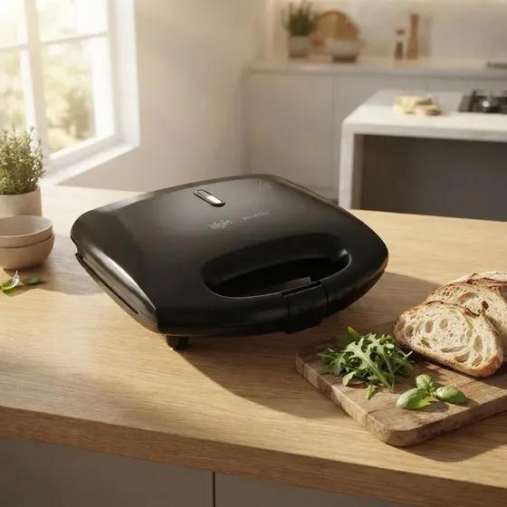 Sanduicheira Elgin Brunch Time 2 em 1 Grill Antiaderente Preta 800W
