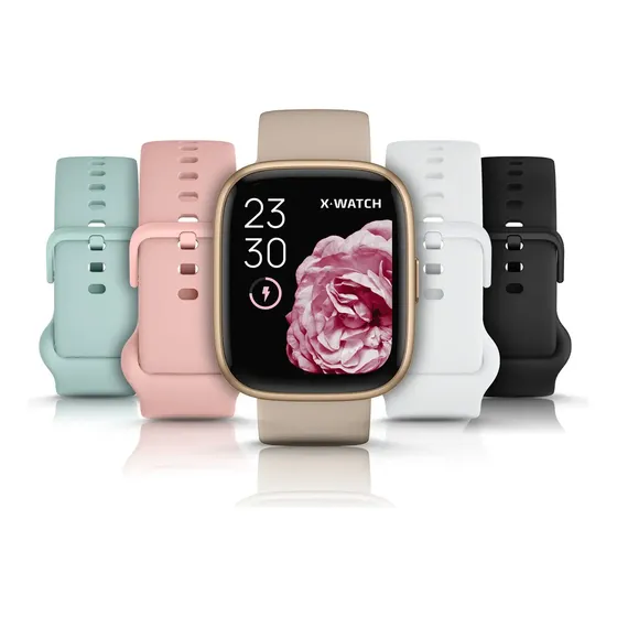 Smartwatch X-watch Prisma Troca Pulseiras Faz Ligações Rose Gold