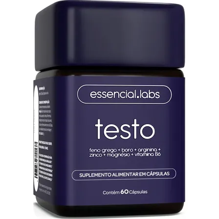 Aminoácido Essencial Labs Saúde e Bem Estar Testo Essencial em cápsula Sem sabor x 80g de 60 un