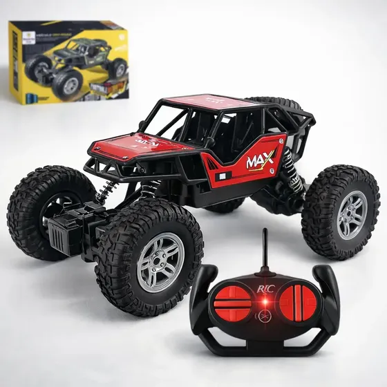 Carrinho Controle Remoto Recarregavel Rally Binquedo Jipe Max Carro Bateria Off Road Big Foot Estilo 4x4 Infantil Trilha LoveLaland