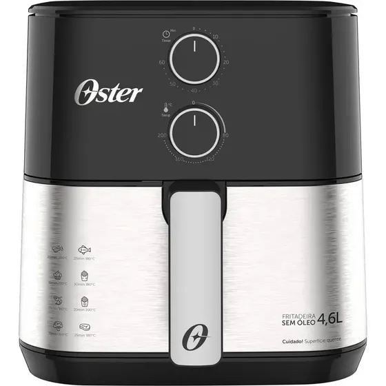 Fritadeira Elétrica Oster sem Óleo 4,6L Compact Inox 220V OFRT520