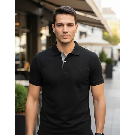 Camisa Gola Polo Social Masculina Slim Algodão Casual Ogochi
