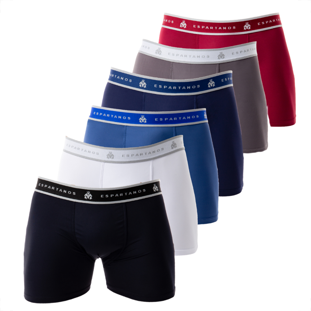 Kit 5 Cuecas Boxer  microfibra Masculino Adulto Homem Ciclismo Cueca De Qualidade Lisa